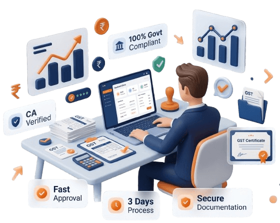 Professional CA handling GST registration